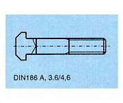 skrutky DIN 186A, 3.6/4.6