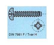 skrutky DIN 7981 F tvar H