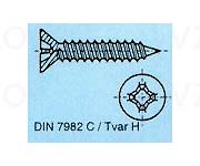 skrutky DIN 7982 C tvar H
