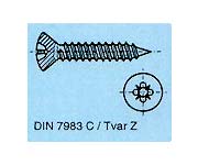 skrutky DIN 7983 C tvar Z